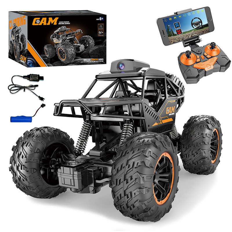 2.4g 1/16climbing Racing Electric Nuoke Petrol Engine Toys Truck Rc New Model Radio Remote Control Toys Rc Watch Car With Camera 