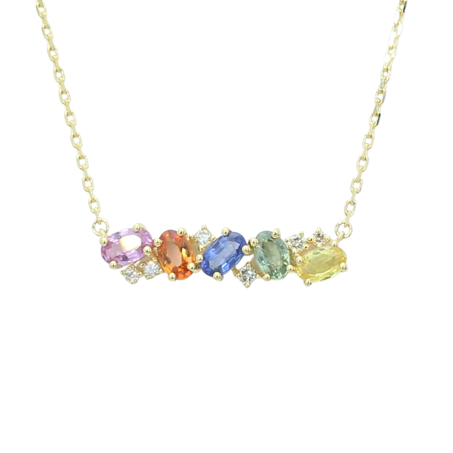TAKA Jewellery Spectra Sapphire Diamond Necklace 18K Gold